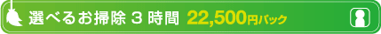 選べるお掃除3時間 22,500円パック